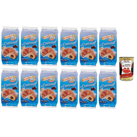 Divella Croissant con Crema al Cioccolato, Croissants mit Schokoladencreme 12x270g Original italienisch Gebäck