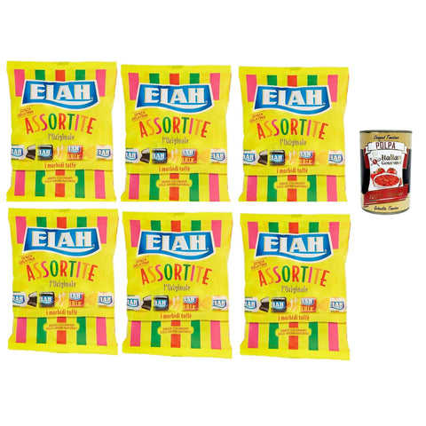 Elah Assortite Toffee La caramella classica Mou, Die Italienisch Klassische Milch Mou Süßigkeiten, bonbons lollies, 6x 150 g Original