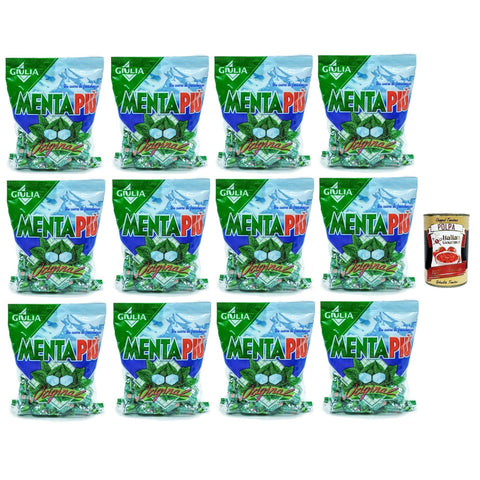 GIULIA Mentapiù Caramelle alla menta, Münzbonbons, lollies Süßigkeiten 12x300g Original italienisch Gebäck