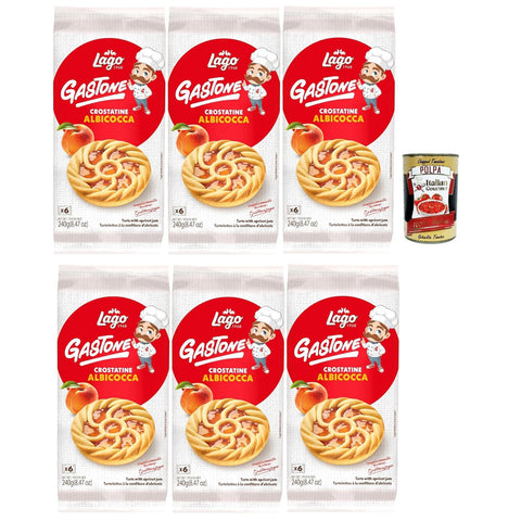 Lago 1968, Le Merende di Gastone Crostatine all'Albicocca 6x240g Original italienisch Gebäck