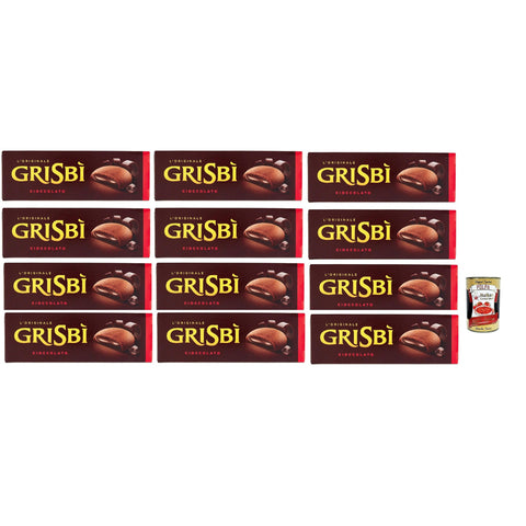 Matilde Vicenzi Biscotti Grisbi Cioccolato Italienisches Biskuitgebäck mit Schokoladenfüllung 150 g x 12 Pakete, biscuits cookies riegel italienisch Original