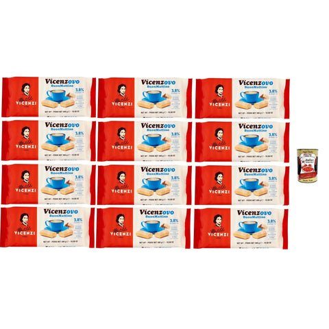 Matilde Vicenzi - Savoiardi Vicenzovo Buon Mattino Traditionelle einfache und leichte Kekse hFrühstückskekse 12x300 g italienisch Original + kostenlos polpa 400 g