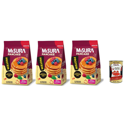 Misura Protein Pancake, Proteinreiche Pfannkuchen 3x200g Original italienisch Gebäck