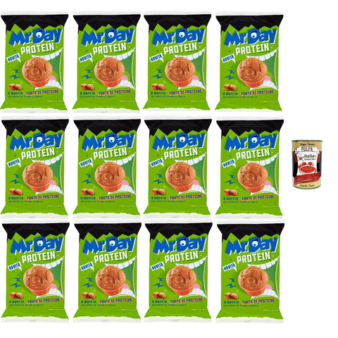 Mr.Day - Mr.Day - Super-Protein-Muffin mit gesalzener Karamellfüllung -Proteinquelle ideal für Frühstück oder Nachmittag Itlaian Gourmet polpa 12x252 g 400 g