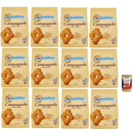 Mulino Bianco Campagnole Biscotti con Farina di Riso, Kekse mit Reismehl, biscuits cookies, 12x 700 g italienisch Original