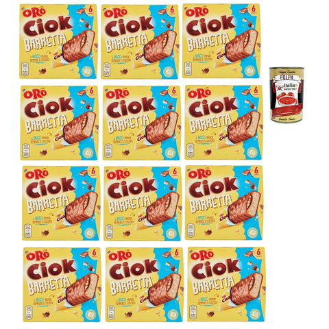 Oro Ciok Saiwa Barretta Duftender riegel Keks überzogen mit Milchschokolade und gefüllt mit Puffreis und Kakao 12x162 g italienisch Original Kekse + kostenlos