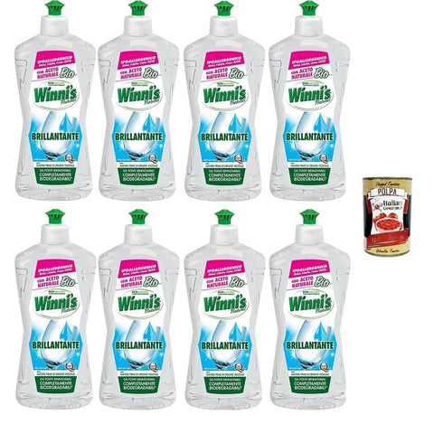 Winni's – Hypoallergener Spülmaschinen Spülzusatz, mit natürlichem Bio Essig, gegen Rückstände und Flecken, 250 ml italienisch Original