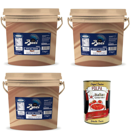 Baci Perugina Professionale Crema Con Granella Di Nocciole Creme mit Haselnusskrümeln 3x 3 kg italienisch Original