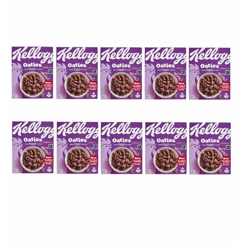Kellogg Company Kaltes Müsli 10x Kellogg's Oaties Avena Croccante al cacao Knusprige Kakao-Haferflocken 360 g 5059319035802