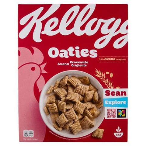 Kellogg Company Kaltes Müsli 3x Kellogg's Oaties Avena Croccante Knusprige Haferflocken 360 g 5059319035710