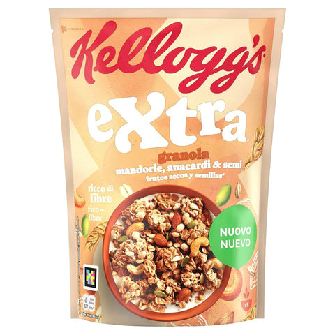6x Kellogg's Extra Granola mit Mandeln, Cashewnüssen und Samen, 375 g