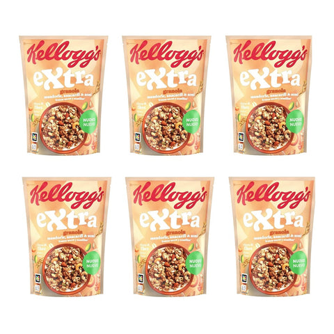 6x Kellogg's Extra Granola mit Mandeln, Cashewnüssen und Samen, 375 g