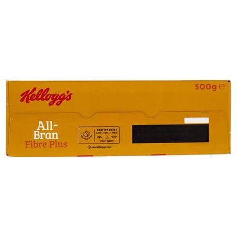 Kelloggs Kaltes Müsli Kelloggs All Bran Fibre Plus gemischtes Cereals, Volle Weizenfaser 500 g Getreide Müsli reich an Ballaststoffen italienisch Original 3159470001424