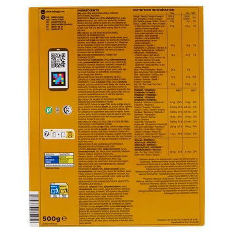 Kellogg's All Bran Fibre Plus gemischtes Cereals, Volle Weizenfaser Getreide Müsli reich an Ballaststoffen 12x500g Original italienisch Kaltes Müsli