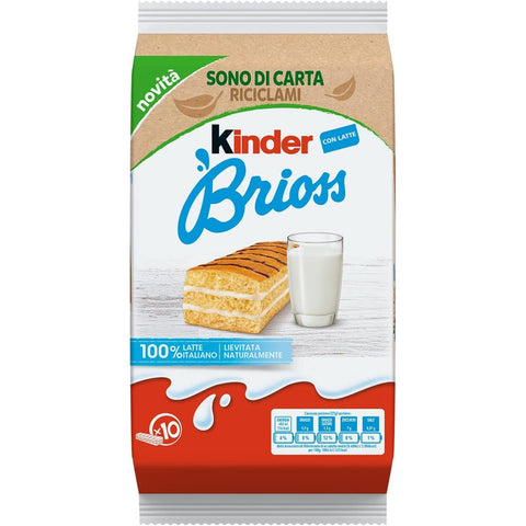 Kinder Brioss Italienischer Schwamm, für, Milchfüllung,, 10 süße Snacks 1x280g Original italienisch Kekse