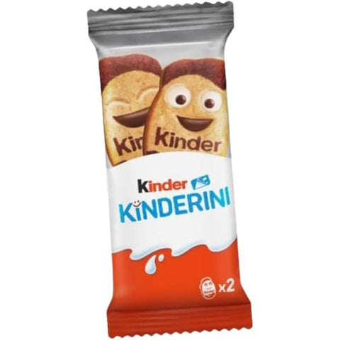 Kinder Kekse Kinder Kinderini Packung Kekse mit Kakao-Milchcremefüllung, 24 x 25 g weiche Kekse, einzeln verpackt, gefüllte Mini-Kekse für Kinder und Erwachsene
