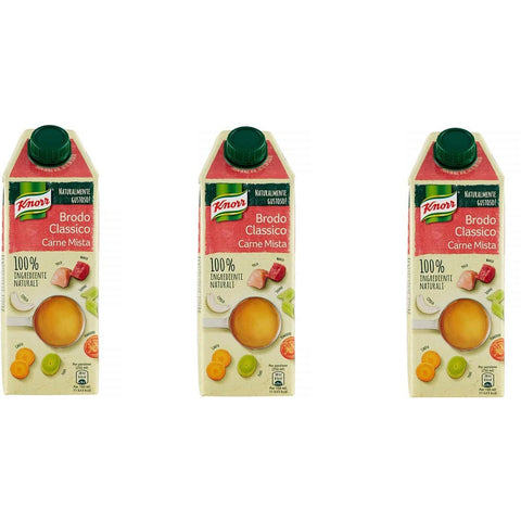Knorr Brodo Carne Mista Brühe mit Fleisch 100% natürliche Zutaten Gluten frei 750 ml Brühe & Fond italienisch Original