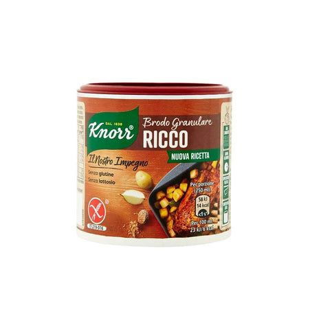Knorr Brodo Granulare Ricco reichhaltige körnige Brühe Geschmack für Ihre Gerichte Gluten frei laktosefrei 100% 6x150g Original italienisch Zutat