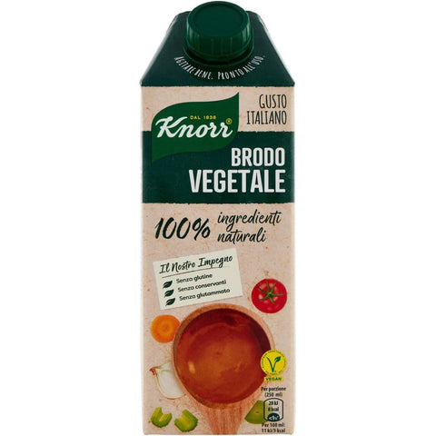 Knorr Brühe & Fond Knorr Brodo Vegetale Brühe mit Gemüse 100% natürliche Zutaten Gluten frei 750 ml Brühe & Fond italienisch Original 8714100693421