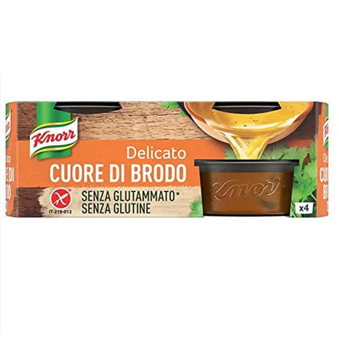 Knorr Brühe & Fond Knorr Cuore di Brodo Delicato Zartes Brühenherz reich an Geschmack Glutenfrei (4 x 28 g) 112 g italienisch Original 8712566053070