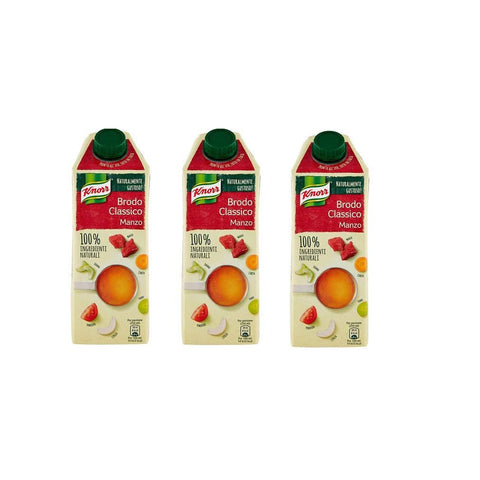 Knorr x Knorr Brodo Manzo flüssige Rinderbrühe 100% natürliche Zutaten Gluten-frei brik 750 ml italienisch Original