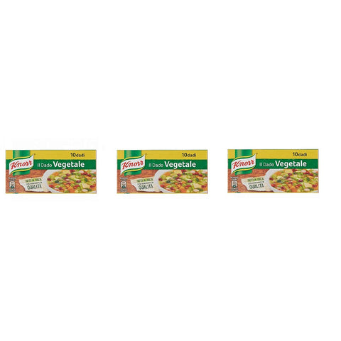 Knorr veggie dado brodo Vegetarisch Suppenwürfel Brühe reich an Geschmack 10pz 3x Original italienisch Zutat