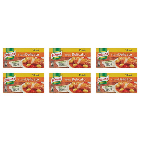 Knorr Delicato dado brodo Suppenwürfel Brühe sanft reich an Geschmack 10 pz 6x Original italienisch Zutat