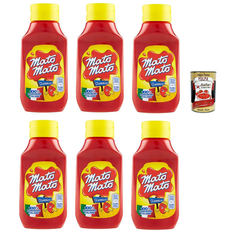 Kraft Mato Ketchup Classico Tomato Ketchup mit 100% Tomaten Tomato Ketchup (fruchtig tomatiger Geschmack) 6x 390g italienisch Original