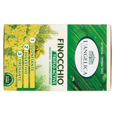L'angelica Kräutertee 10x L' Angelica Le Tisane Finocchio Triplo Active Fencheltee zur Linderung von Blähungen und zur Förderung der Verdauung 18 Filtri 36 g