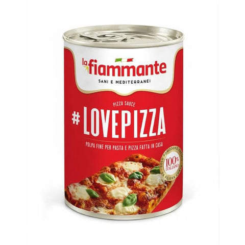 LA FIAMMANTE Gemüse LA FIAMMANTE #LOVEPIZZA Polpa Fine Tomaten für Pizza 100% 12er Pack à 400g italienisch Original 8001737100225