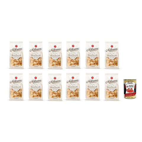 La Molisana Calamarata Pasta Lenta Lavorazione Teigwaren aus Hartweizengrieß Bronze Zeichnung 1x Polpa 12x 500g italienisch Original
