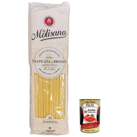 La Molisana Spaghetti N. 15 Pasta Lenta Lavorazione Teigwaren aus Hartweizengrieß Bronze-Zeichnung 500 g 10x italienisch Original + kostenlos Polpa 400 g