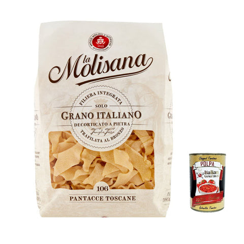 La Molisana Pantacce Toscane N. 106 Pasta Lenta Lavorazione Teigwaren aus Hartweizengrieß Bronze Zeichnung 10x500g Original italienisch