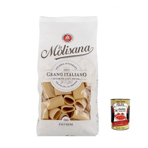 La Molisana Paccheri N. 316 Pasta Lenta Lavorazione Teigwaren aus Hartweizengrieß Bronze Zeichnung 12x500g Original italienisch