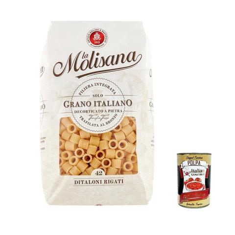 La Molisana Nudeln & Pasta La Molisana Ditaloni rigati N. 42 Pasta Lenta Lavorazione Teigwaren aus Hartweizengrieß Bronze Zeichnung 500 g italienisch Original 8004690054727