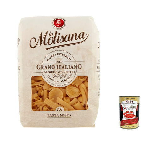 La Molisana Nudeln & Pasta La Molisana Pasta mista N. 58 Pasta Lenta Lavorazione Teigwaren aus Hartweizengrieß Bronze Zeichnung 500 g italienisch Original 8004690055823