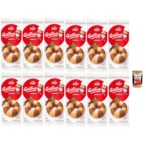 Lago Snack Kuchen & Backwaren Lago 1968, Le Merende di Ciambelle al Cacao 12x 180 g, Kakao Donuts, Einzeln verpackte, weiche Snacks, ohne Palmöl italienisch Original 8032804040014