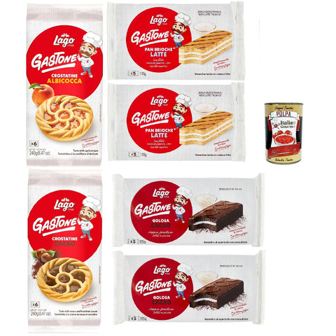 Lago 1968 Le Merende di Gastone Testpaket Törtchen und schokolade kuchen einzeln verpackt Kindersnack ohne Palmöl 6 italienisch Original
