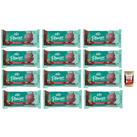 Lago Snack Kuchen & Backwaren Lago Plaisir Chocolate Runde Waffeln überzogen mit Milchschokolade und gefüllt mit einer doppelten Schicht Kakaocreme 12x4 Einzelportionen ( ) 4x24 g 96 g 8004800004697