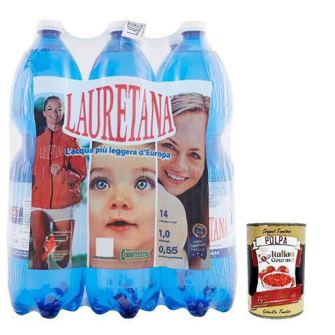 Lauretana Wasser Lauretana STILL, natürliches Wasser in der 1,5 l PET Flasche, 6 x1,5 Lt, Still water italienisch Original 8004192202008
