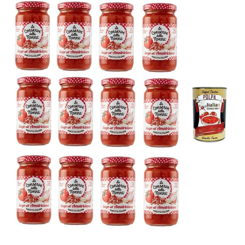 Le Conserve della Nonna Pastasaucen Le Conserve della Nonna Sugo all'Amatriciana Sauce 12x 190gr italienisch Original 8005360001089