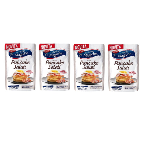Le Farine Magiche Brot Le Farine Magiche Lo conte Mix Per Pancake Salati Mehl für herzhafte Pfannkuchen 4x 200 g