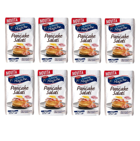 Le Farine Magiche Brot Le Farine Magiche Lo conte Mix Per Pancake Salati Mehl für herzhafte Pfannkuchen 8x 200 g