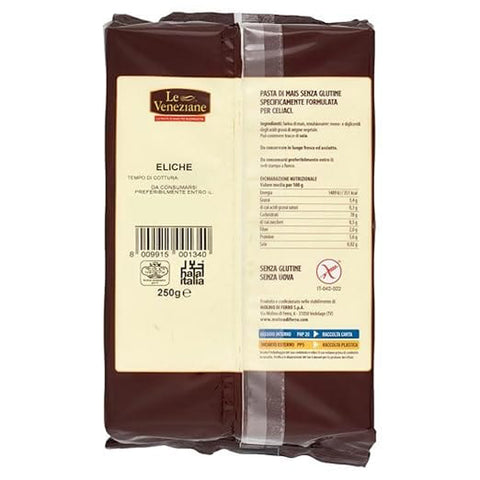 Le Veneziane Pasta di Mais Elicoidali, senza glutine,100% italienische Maisnudeln, glutenfrei. gluten free 12x 250g Original italienisch inkl. Italian Gourmet Polpa 400g