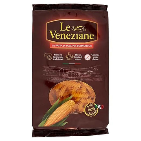 Le Veneziane Pasta di Mais Elicoidali, senza glutine,100% italienische Maisnudeln, glutenfrei. gluten free 12x 250g Original italienisch inkl. Italian Gourmet Polpa 400g