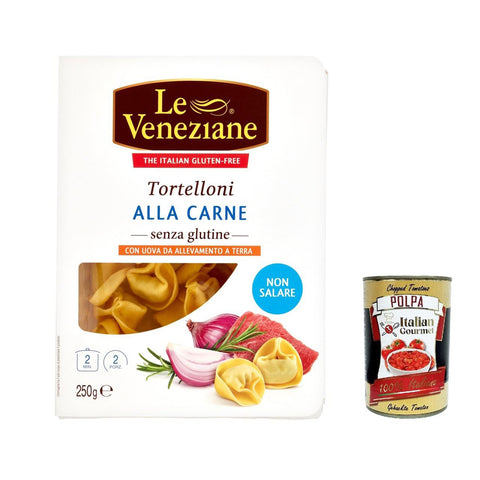 Le Veneziane Tortelloni carne senza glutine, Fleisch Tortelloni gluten free, Pasta nudeln glutenfrei 250 g italienisch Original