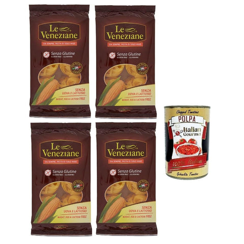 Le Veneziane Pasta di Mais Fettuccine N.28 senza glutine, 100% italienische Maisnudeln 1 Stk Original italienisch