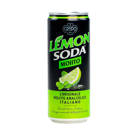 Lemon Soda Mojito Limonade ( ) von Crodo - alkoholfreie Limettenlimonade - natürliche Aromen - Limettensaft aus Süditalien - erfrischend fruchtig - Cocktail alkoholfrei - EINWEG Dose 24 x 330ml Original italienisch