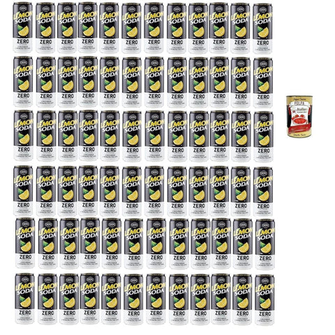 Lemonsoda Cola & Limonade Lemonsoda Zero Erfrischungsgetränk Zitrone lemonade, Ohne Zuckerzusatz, lemon flavoured italian soft drink, sugar free, 72 x 330 ml italienisch Original