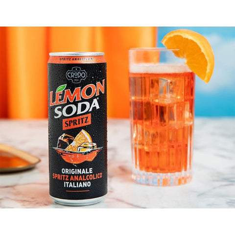 Lemonsoda Energy Drinks Lemonsoda Spritz Kohlensäurehaltiges Erfrischungsgetränk mit Orangensaft, 24 x 33 cl